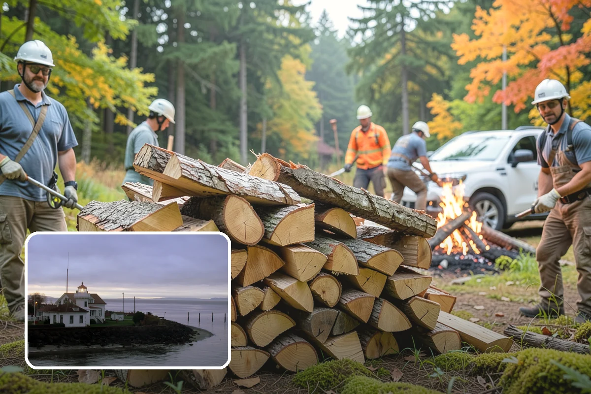 Covered Firewood Storage in Mukilteo, Snohomish County, WA - Shields wood from constant PNW rain and snow
