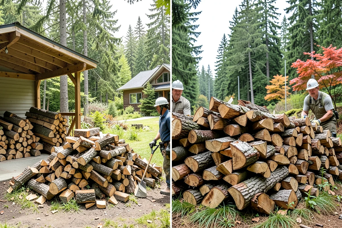 Covered Firewood Storage in Normandy Park, King County, WA - Identify a sheltered, well-drained location