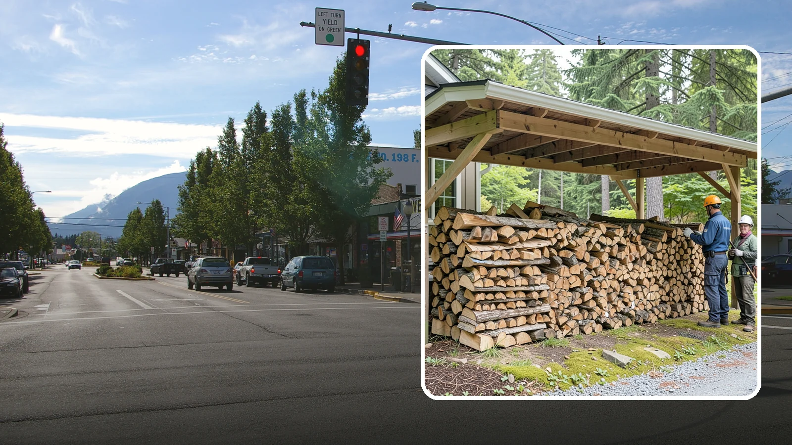 Covered Firewood Storage in North Bend, King County, WA - We create covered firewood storage that keeps your stack sheltered from rain while airflow finishes the seasoning.