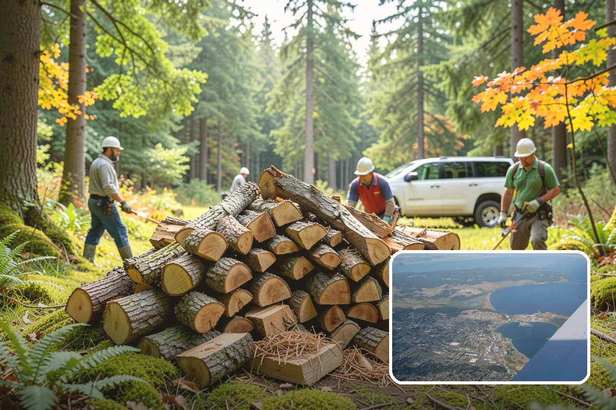 Covered Firewood Storage in Oak Harbor, Island County, WA - Shields wood from constant PNW rain and snow