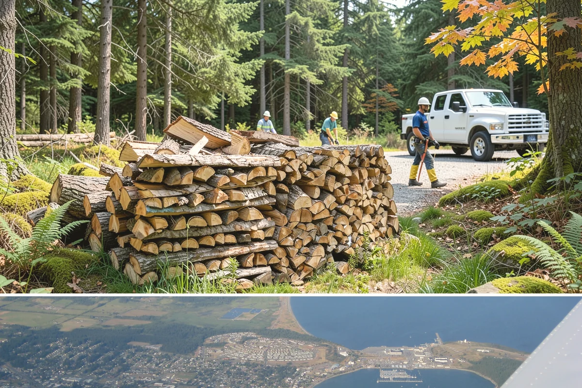 Covered Firewood Storage in Oak Harbor, Island County, WA - Put covered storage in place before the fall rains to protect summer-seasoned wood.