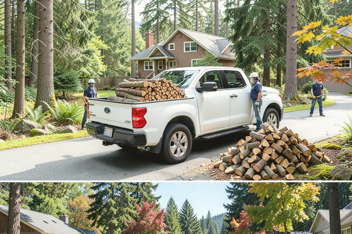 Covered Firewood Storage in Orting, Pierce County, WA - Put covered storage in place before the fall rains to protect summer-seasoned wood.