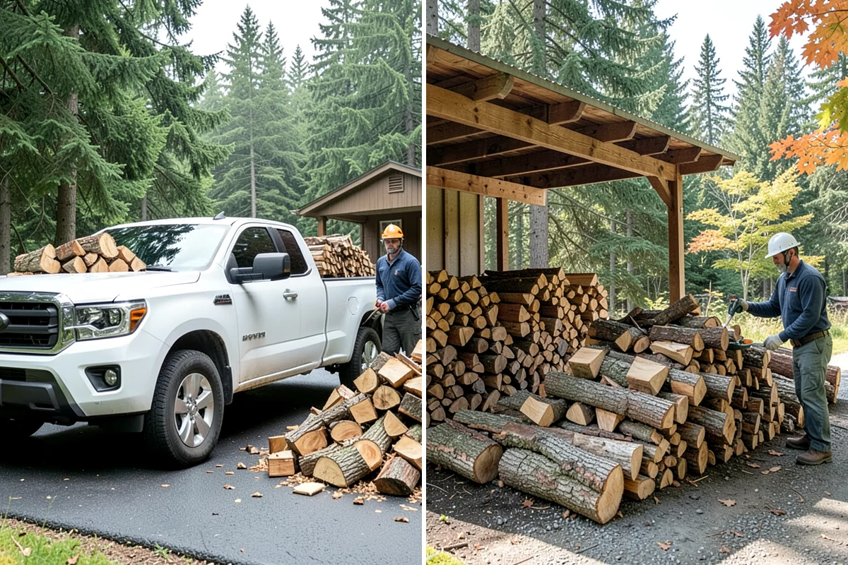 Covered Firewood Storage in Puyallup, Pierce County, WA - Identify a sheltered, well-drained location