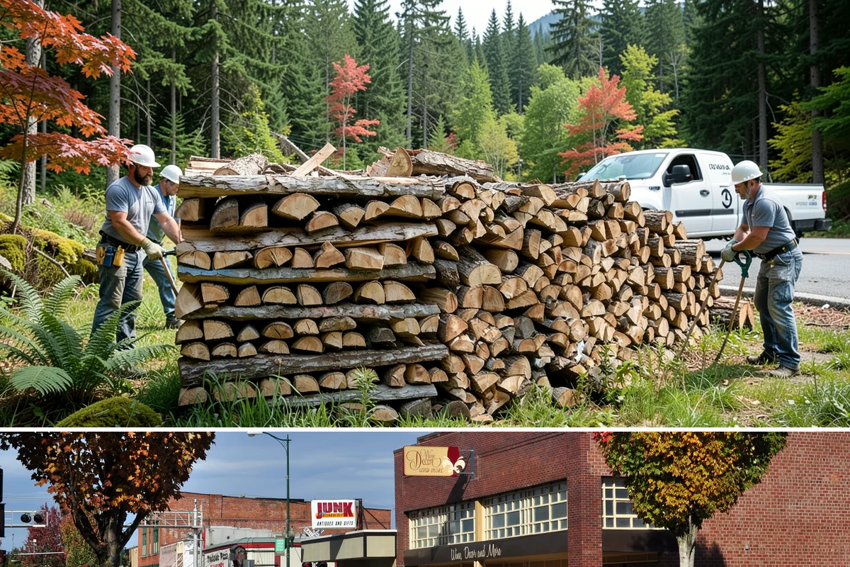 Covered Firewood Storage in Puyallup, Pierce County, WA - Put covered storage in place before the fall rains to protect summer-seasoned wood.