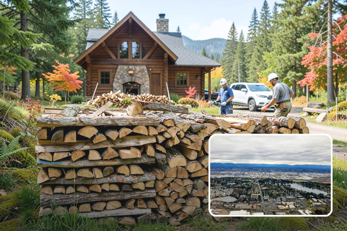 Covered Firewood Storage in SeaTac, WA - Shields wood from constant PNW rain and snow
