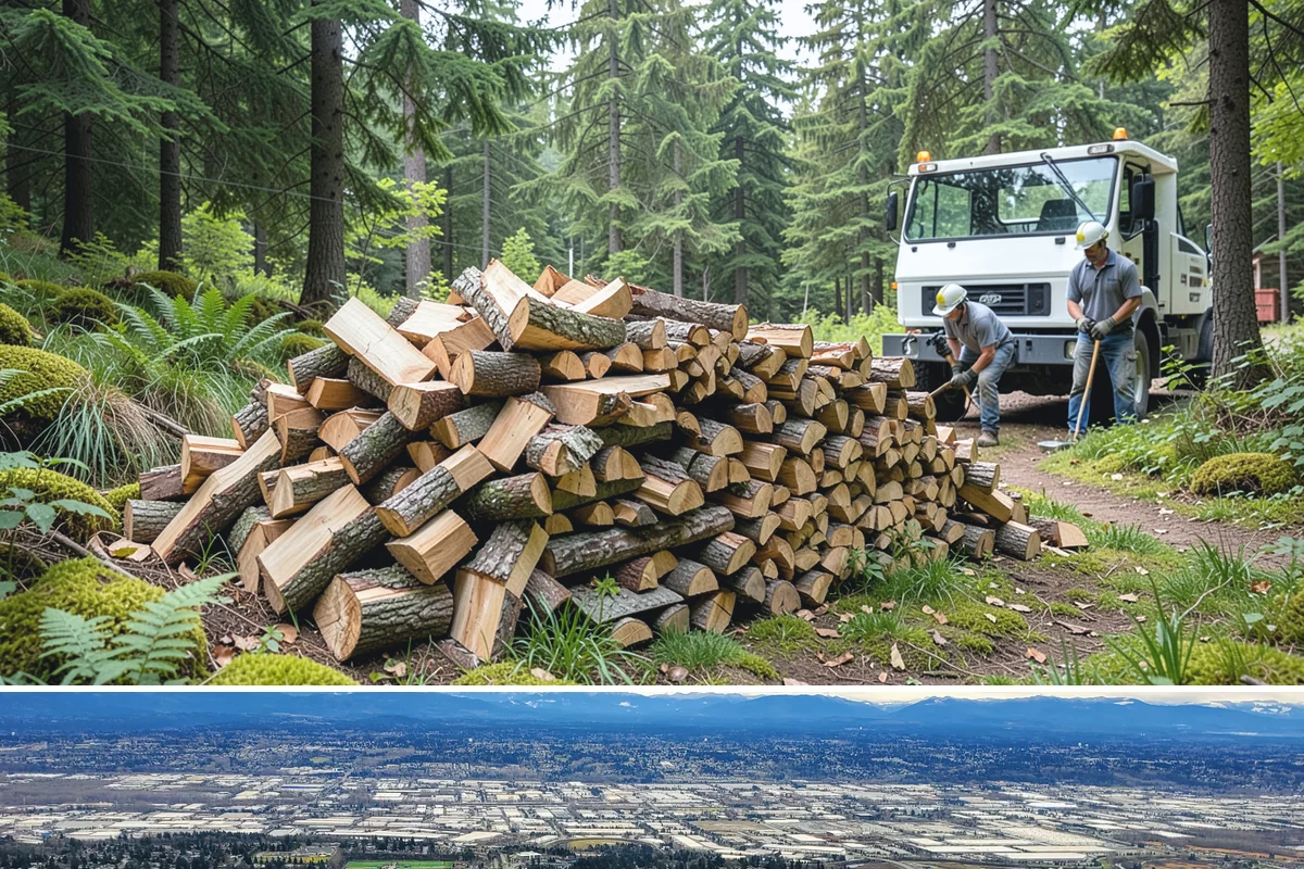 Covered Firewood Storage in SeaTac, WA - Put covered storage in place before the fall rains to protect summer-seasoned wood.