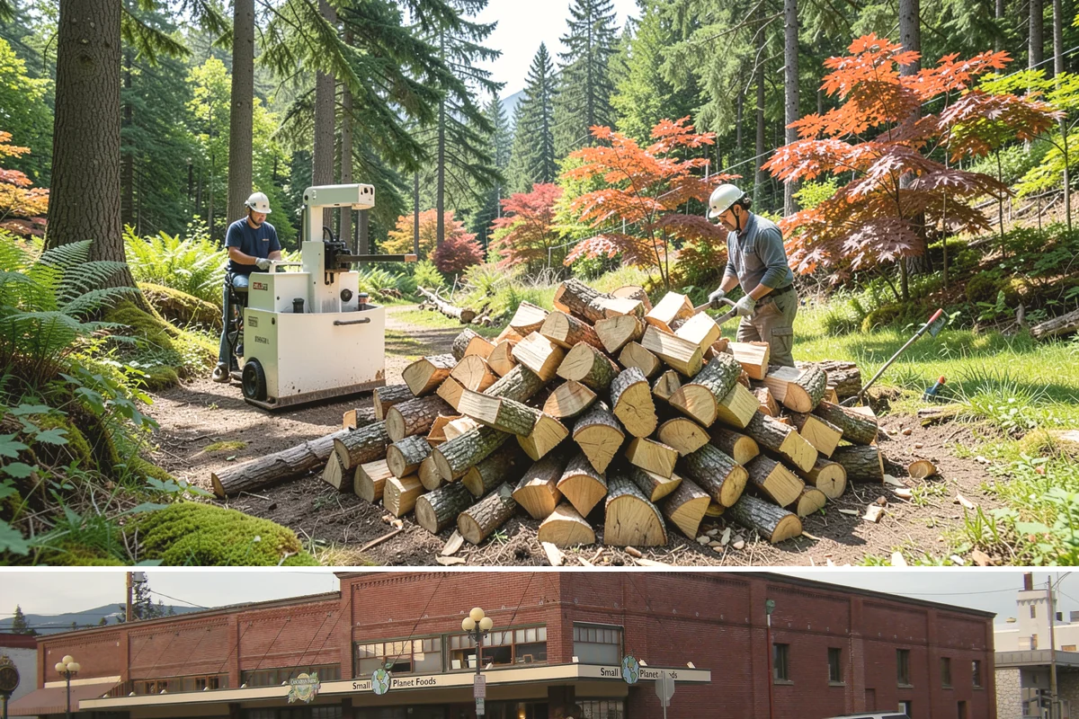 Covered Firewood Storage in Sedro-Woolley, Skagit County, WA - Put covered storage in place before the fall rains to protect summer-seasoned wood.