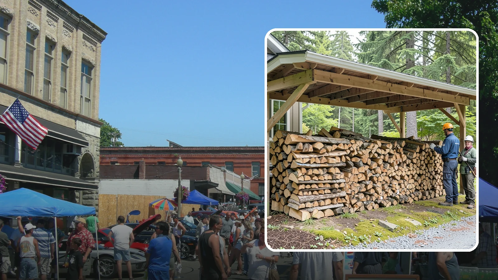 Covered Firewood Storage in Snohomish, Snohomish County, WA - We create covered firewood storage that keeps your stack sheltered from rain while airflow finishes the seasoning.