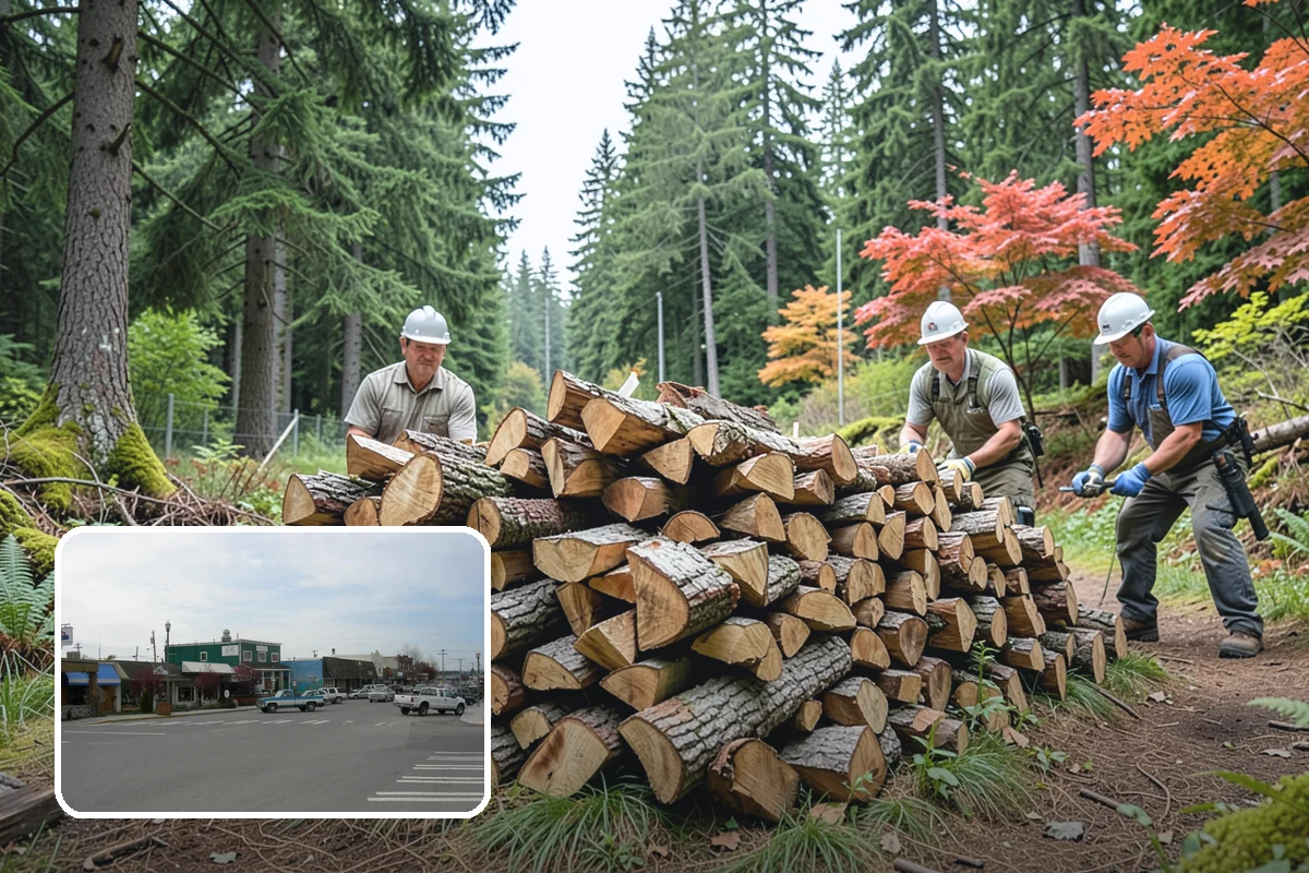 Covered Firewood Storage in Stanwood, Snohomish County, WA - Shields wood from constant PNW rain and snow