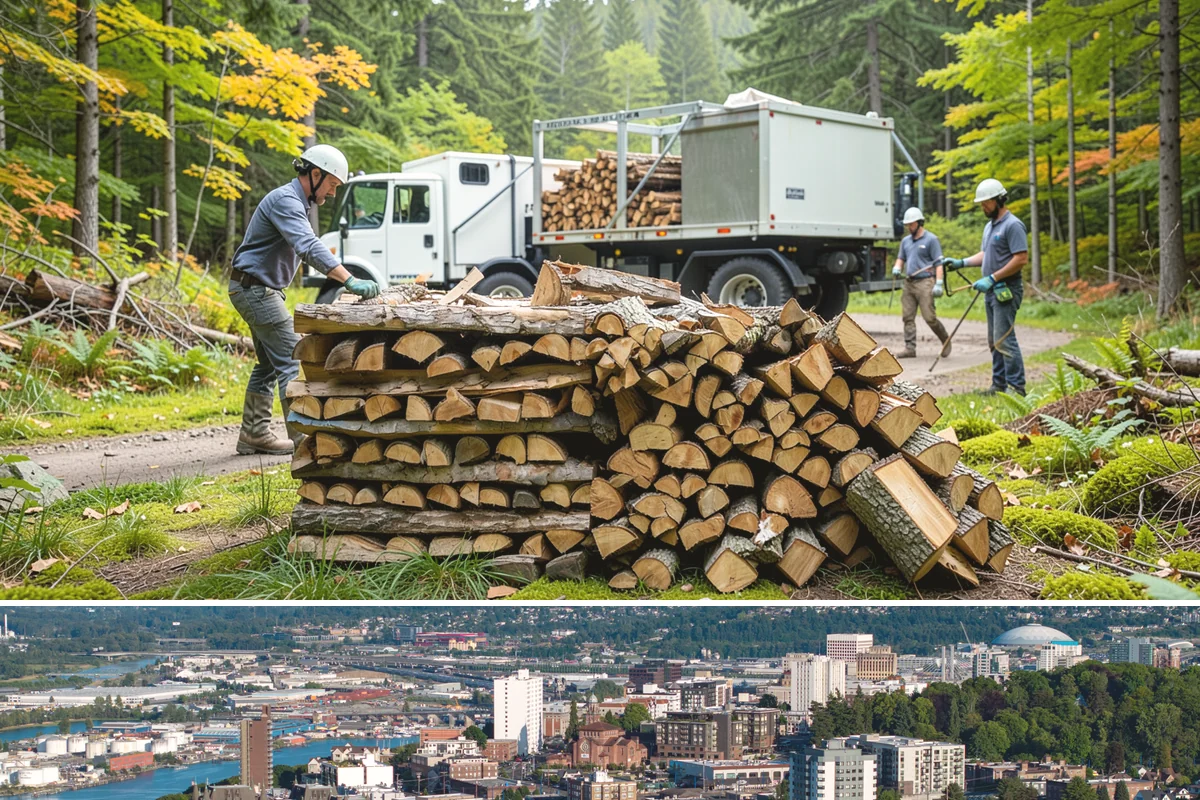 Covered Firewood Storage in Tacoma, Pierce County, WA - Put covered storage in place before the fall rains to protect summer-seasoned wood.