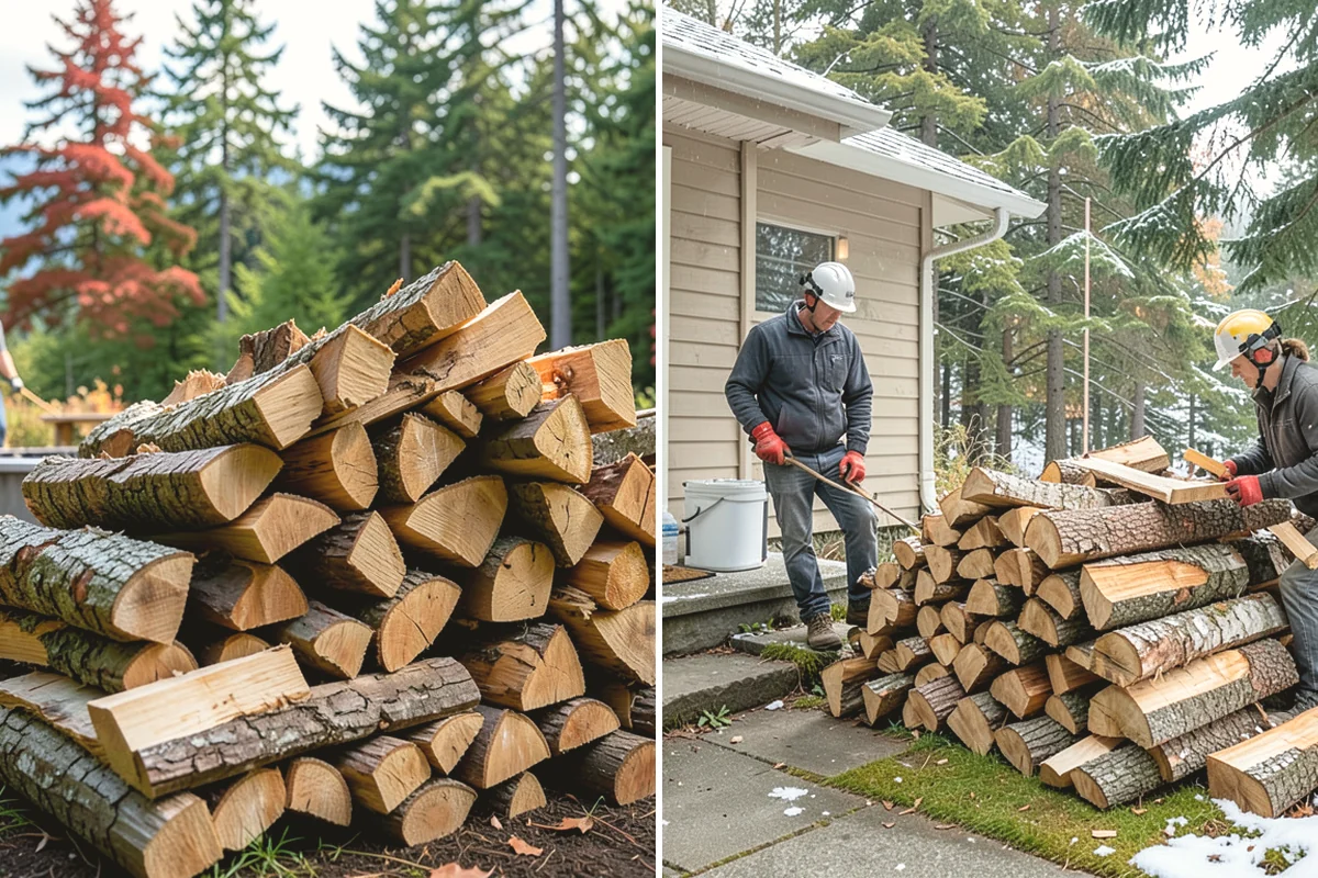 Covered Firewood Storage in Tukwila, King County, WA - Identify a sheltered, well-drained location