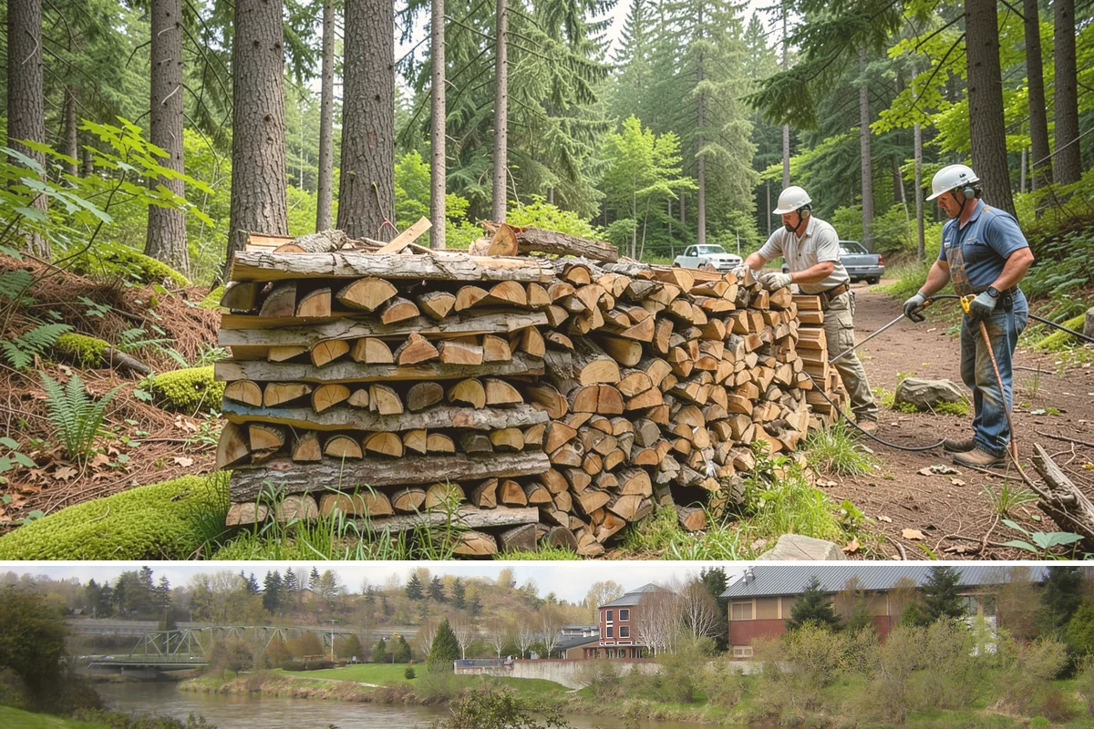 Covered Firewood Storage in Tukwila, King County, WA - Put covered storage in place before the fall rains to protect summer-seasoned wood.