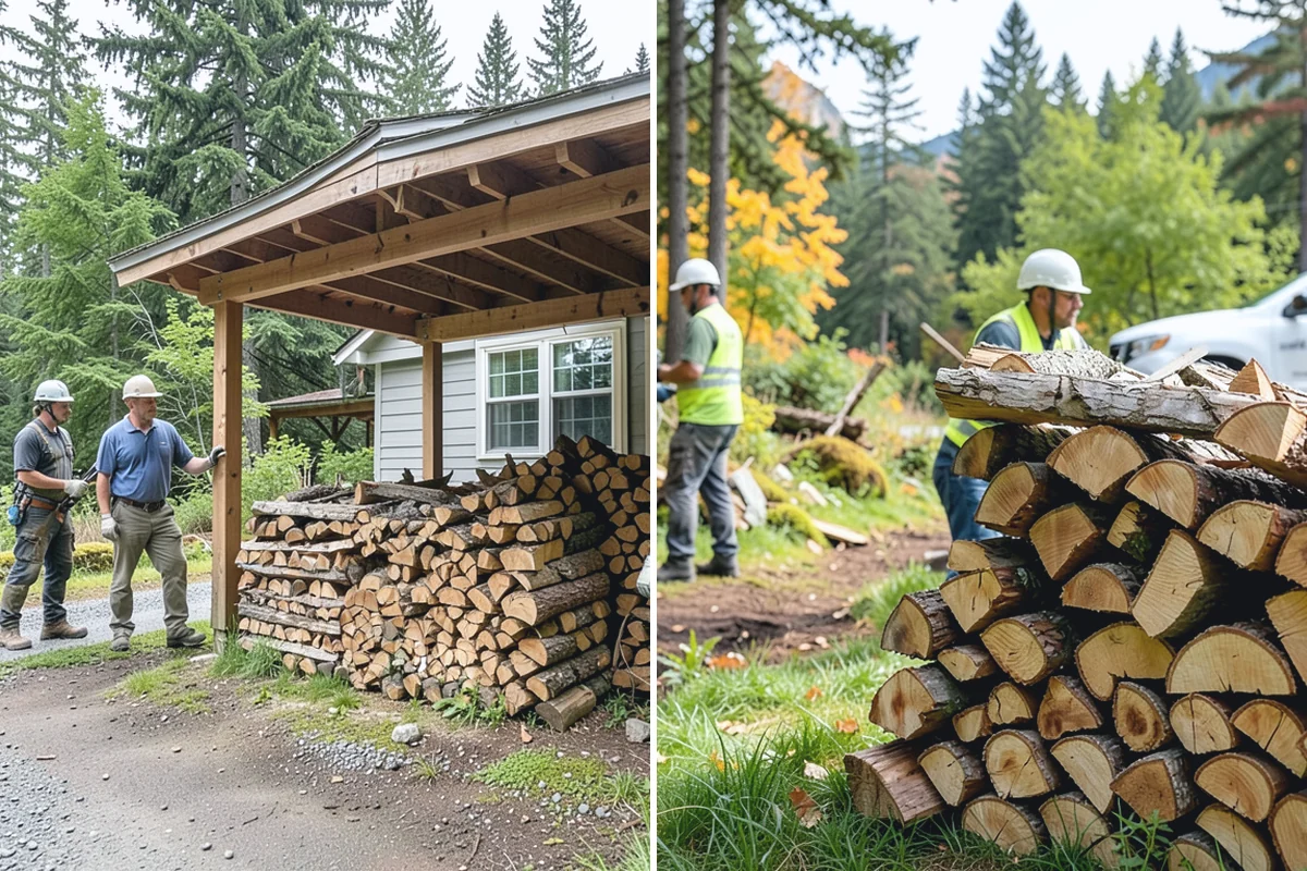 Covered Firewood Storage in Woodinville, King County, WA - Identify a sheltered, well-drained location