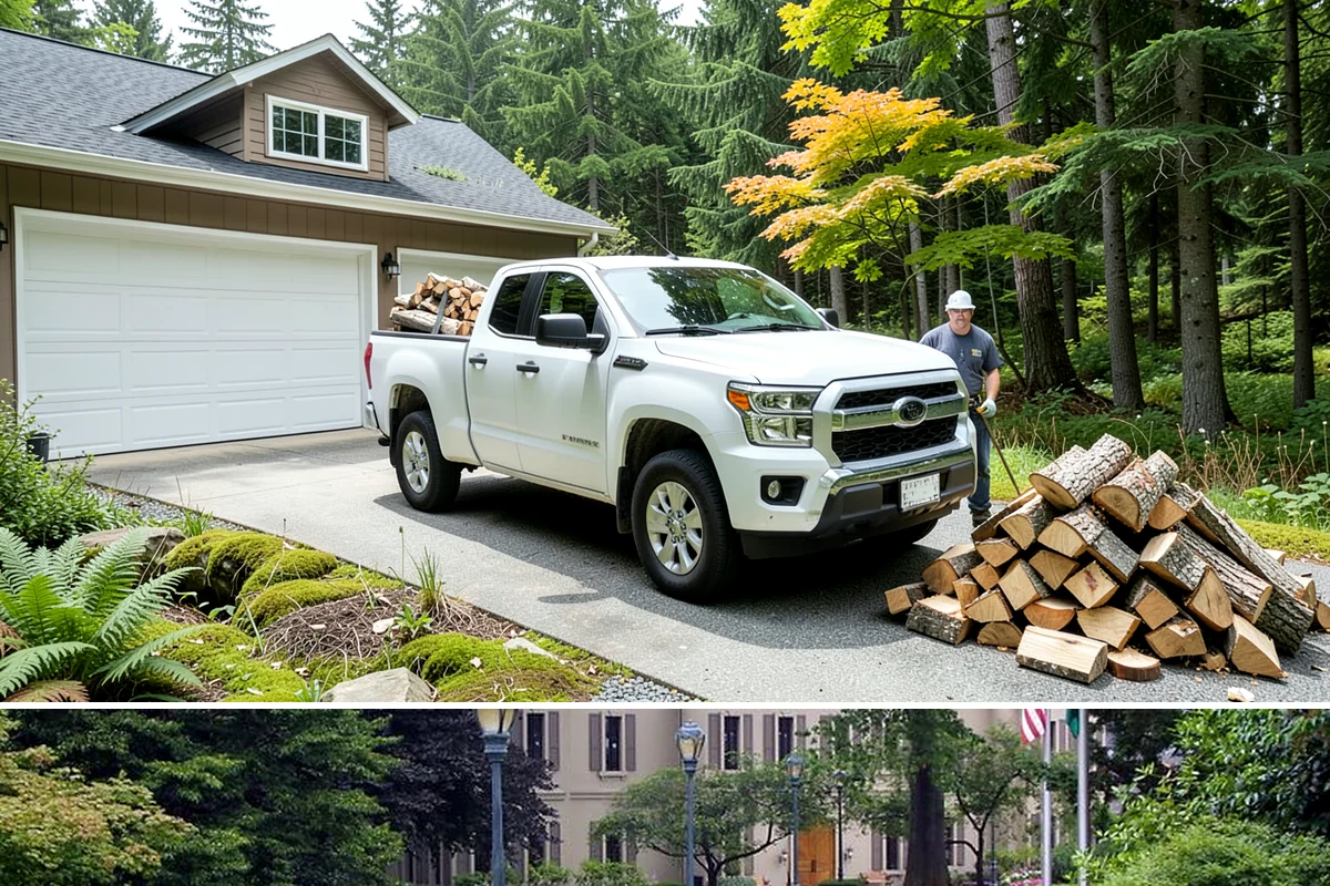 Covered Firewood Storage in Woodinville, King County, WA - Put covered storage in place before the fall rains to protect summer-seasoned wood.
