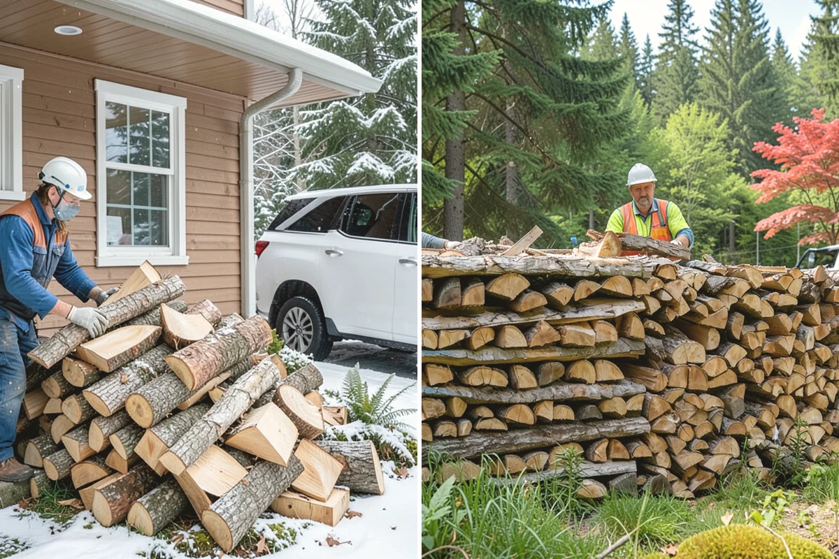Custom Firewood Lengths in Anacortes, Skagit County, WA - Measure and confirm your target length
