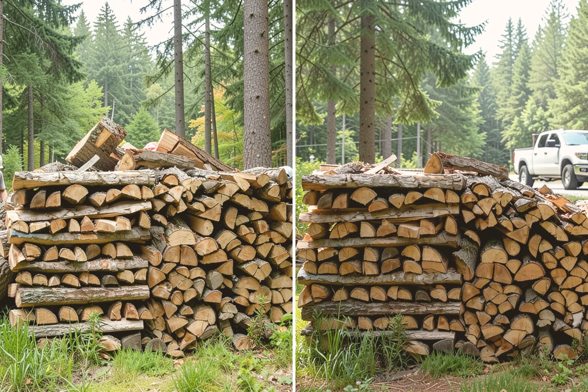 Custom Firewood Lengths in Bellevue, King County, WA - Measure and confirm your target length