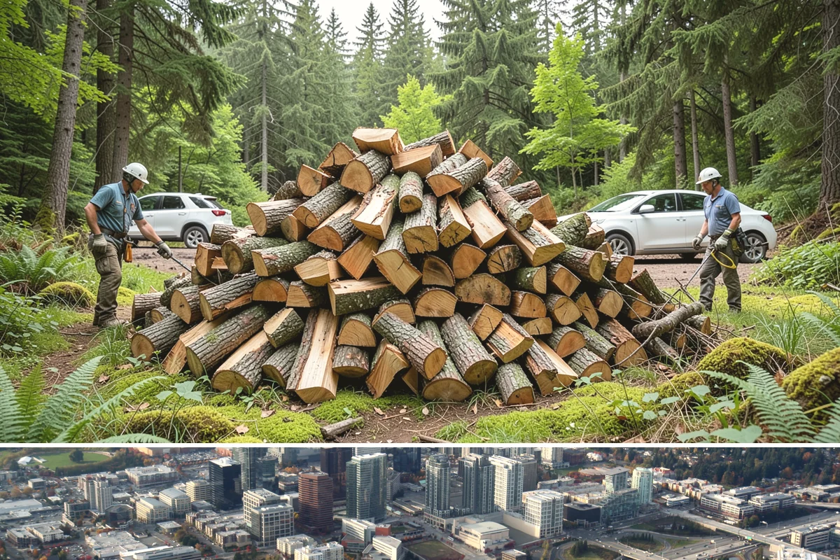 Custom Firewood Lengths in Bellevue, King County, WA - Order custom lengths in the dry season so pieces have time to fully season before use.