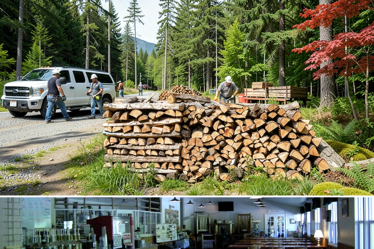 Custom Firewood Lengths in Black Diamond, King County, WA - Order custom lengths in the dry season so pieces have time to fully season before use.