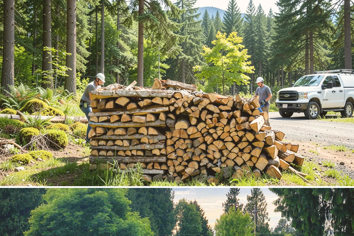 Custom Firewood Lengths in Bonney Lake, Pierce County, WA - Order custom lengths in the dry season so pieces have time to fully season before use.