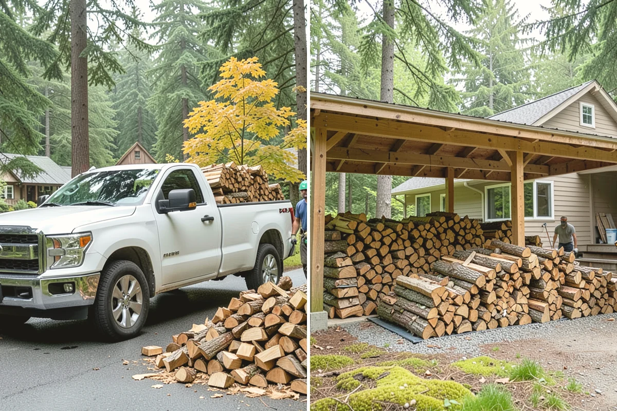 Custom Firewood Lengths in Burlington, Skagit County, WA - Measure and confirm your target length