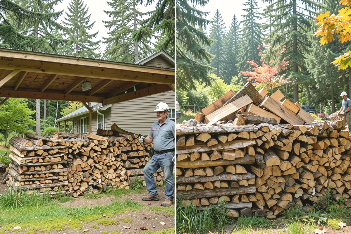 Custom Firewood Lengths in Carbonado, Pierce County, WA - Measure and confirm your target length