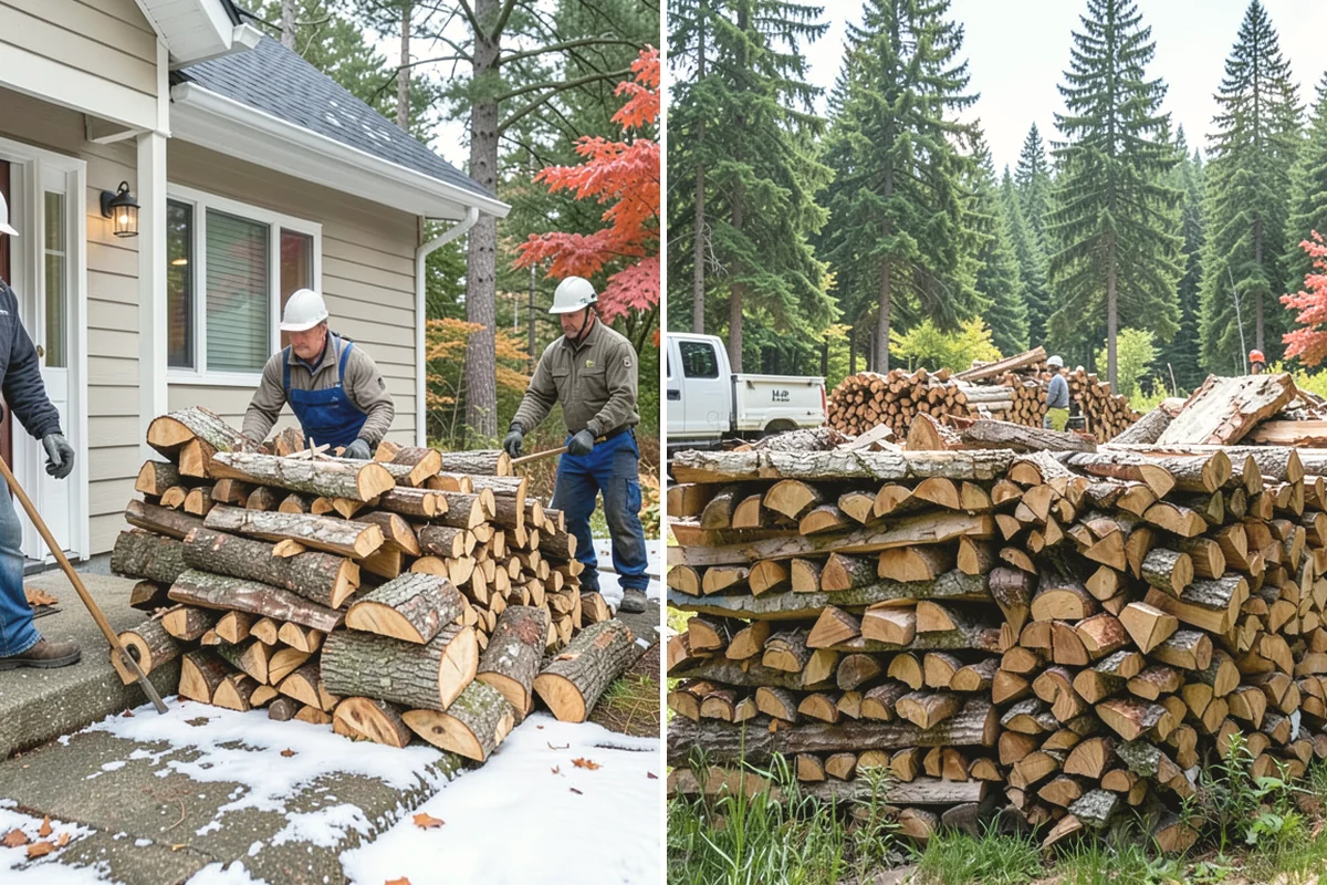 Custom Firewood Lengths in Duvall, King County, WA - Measure and confirm your target length