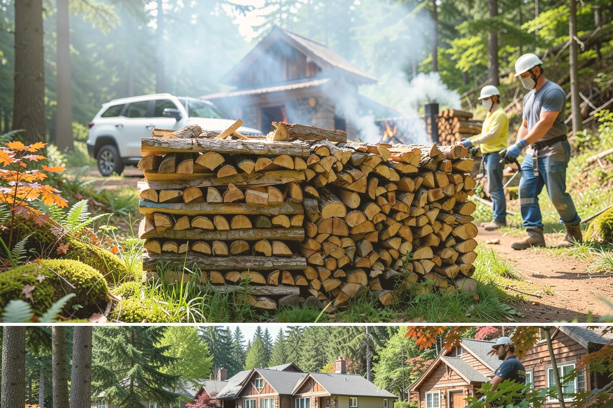 Custom Firewood Lengths in Edgewood, Pierce County, WA - Order custom lengths in the dry season so pieces have time to fully season before use.