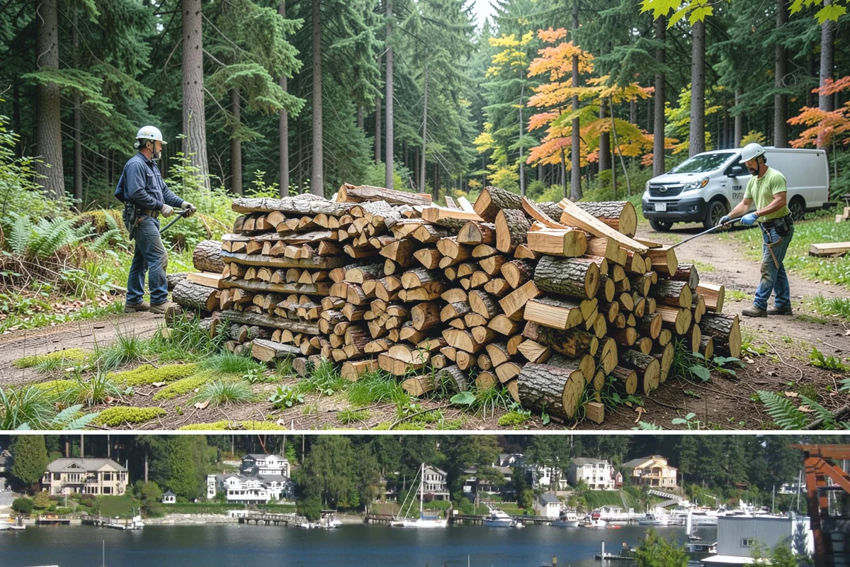 Custom Firewood Lengths in Gig Harbor, Pierce County, WA - Order custom lengths in the dry season so pieces have time to fully season before use.