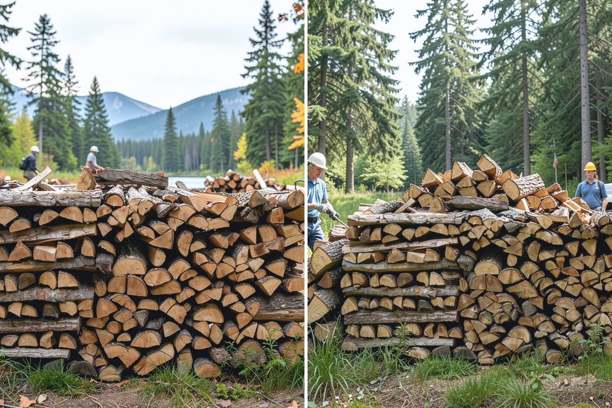Custom Firewood Lengths in Hamilton, Skagit County, WA - Measure and confirm your target length