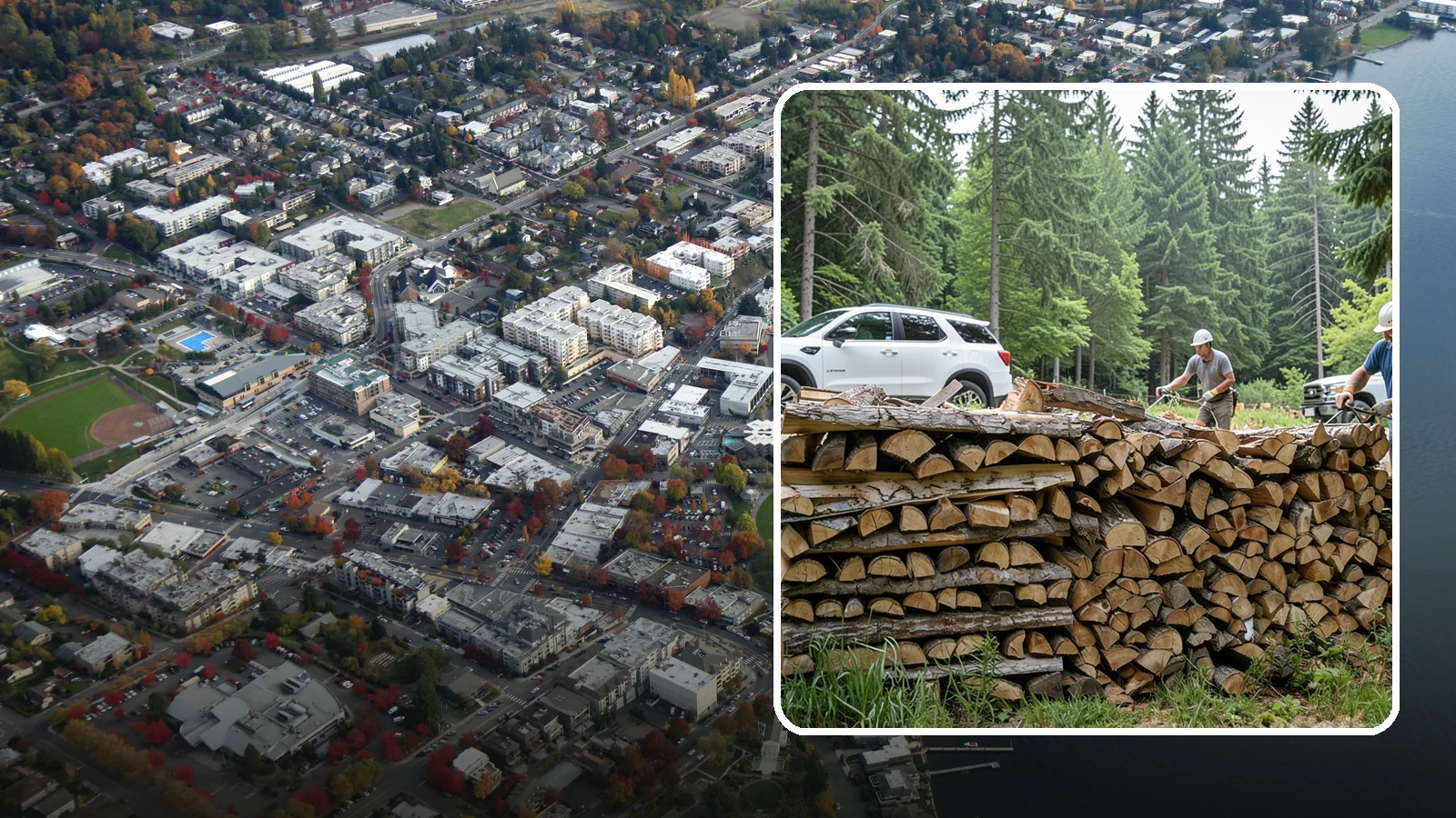 Custom Firewood Lengths in Kirkland, King County, WA - Custom-cut firewood lengths tailored to the exact dimensions of your firebox.