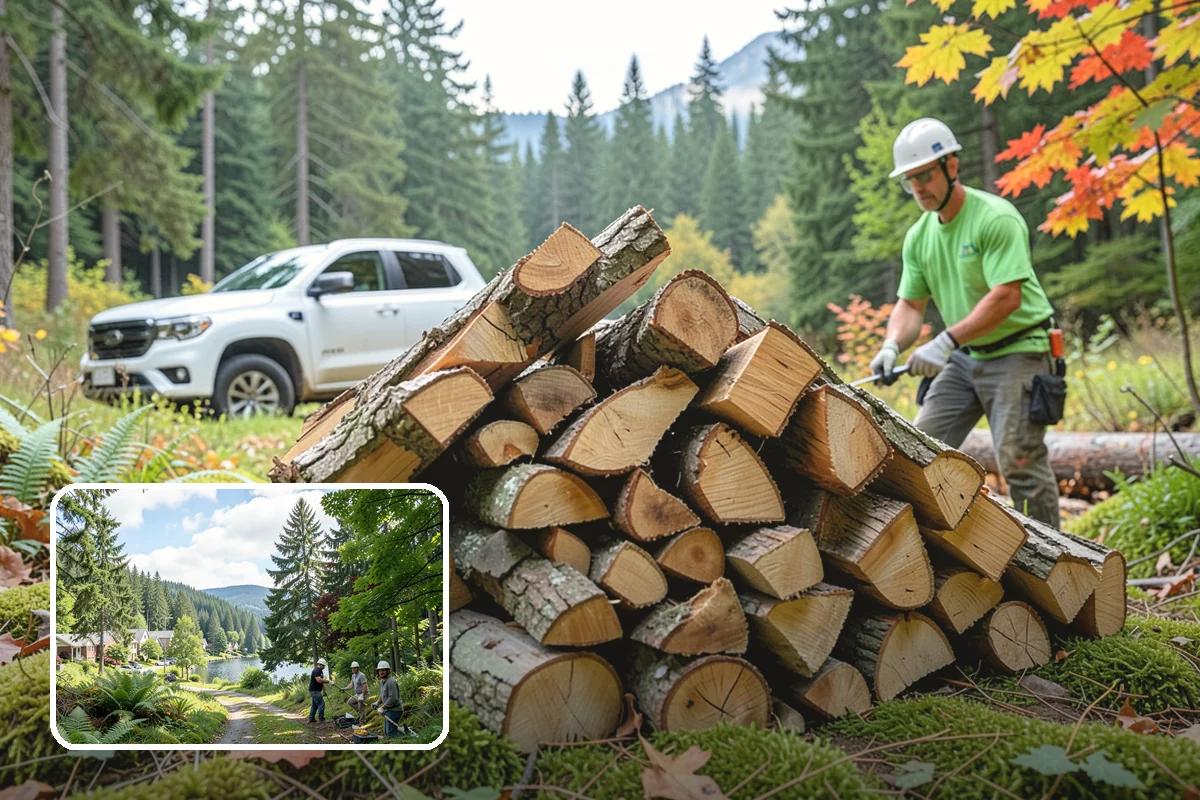 Custom Firewood Lengths in Lake Forest Park, King County, WA - Cut to your exact firebox dimensions