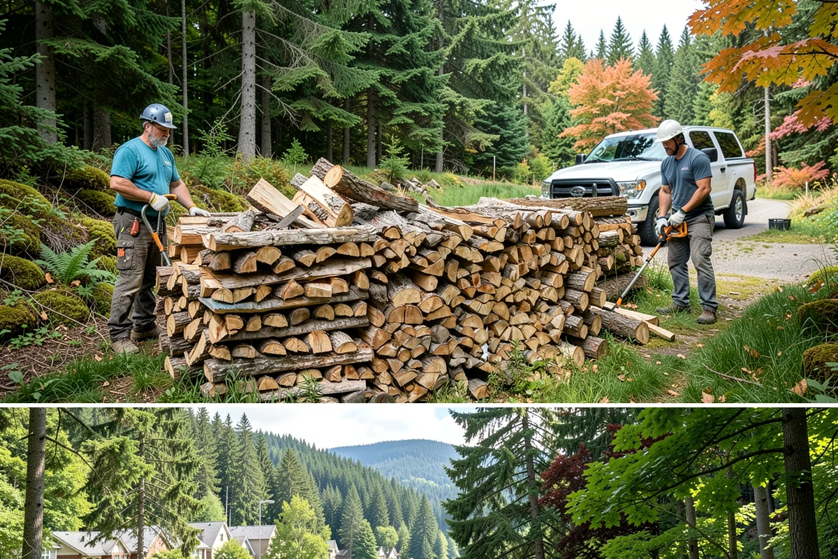 Custom Firewood Lengths in Lake Forest Park, King County, WA - Order custom lengths in the dry season so pieces have time to fully season before use.