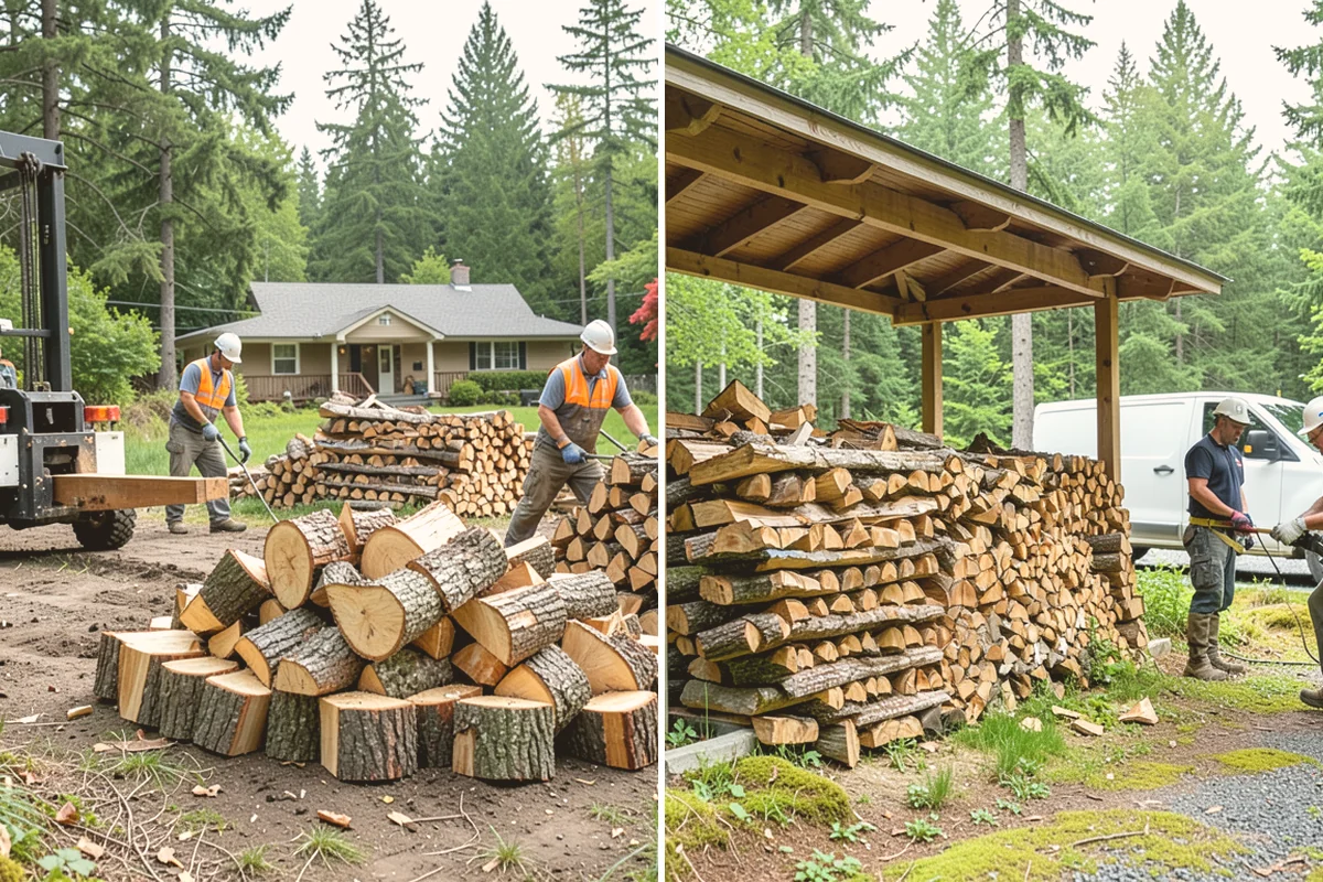 Custom Firewood Lengths in Lynnwood, Snohomish County, WA - Measure and confirm your target length