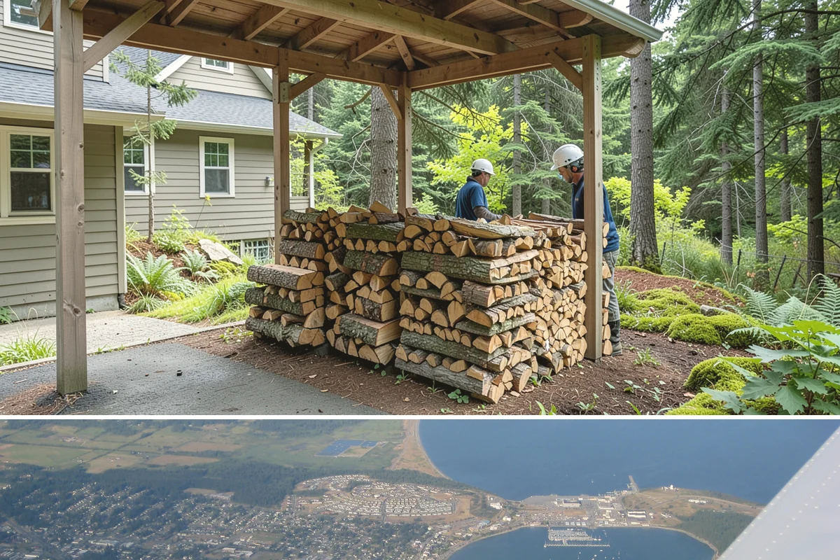 Custom Firewood Lengths in Oak Harbor, Island County, WA - Order custom lengths in the dry season so pieces have time to fully season before use.