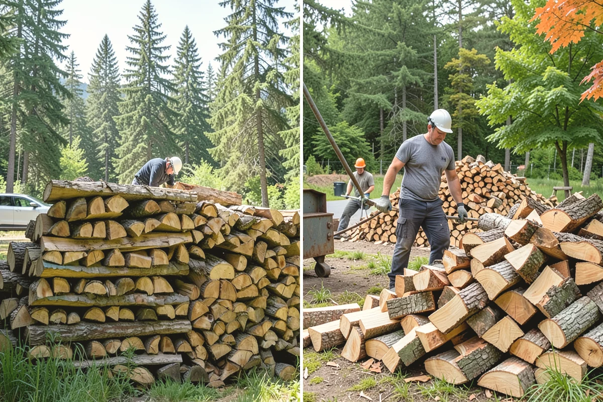 Custom Firewood Lengths in Ruston, Pierce County, WA - Measure and confirm your target length