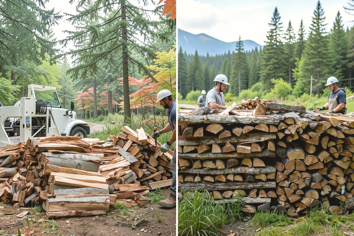 Custom Firewood Lengths in Tukwila, King County, WA - Measure and confirm your target length