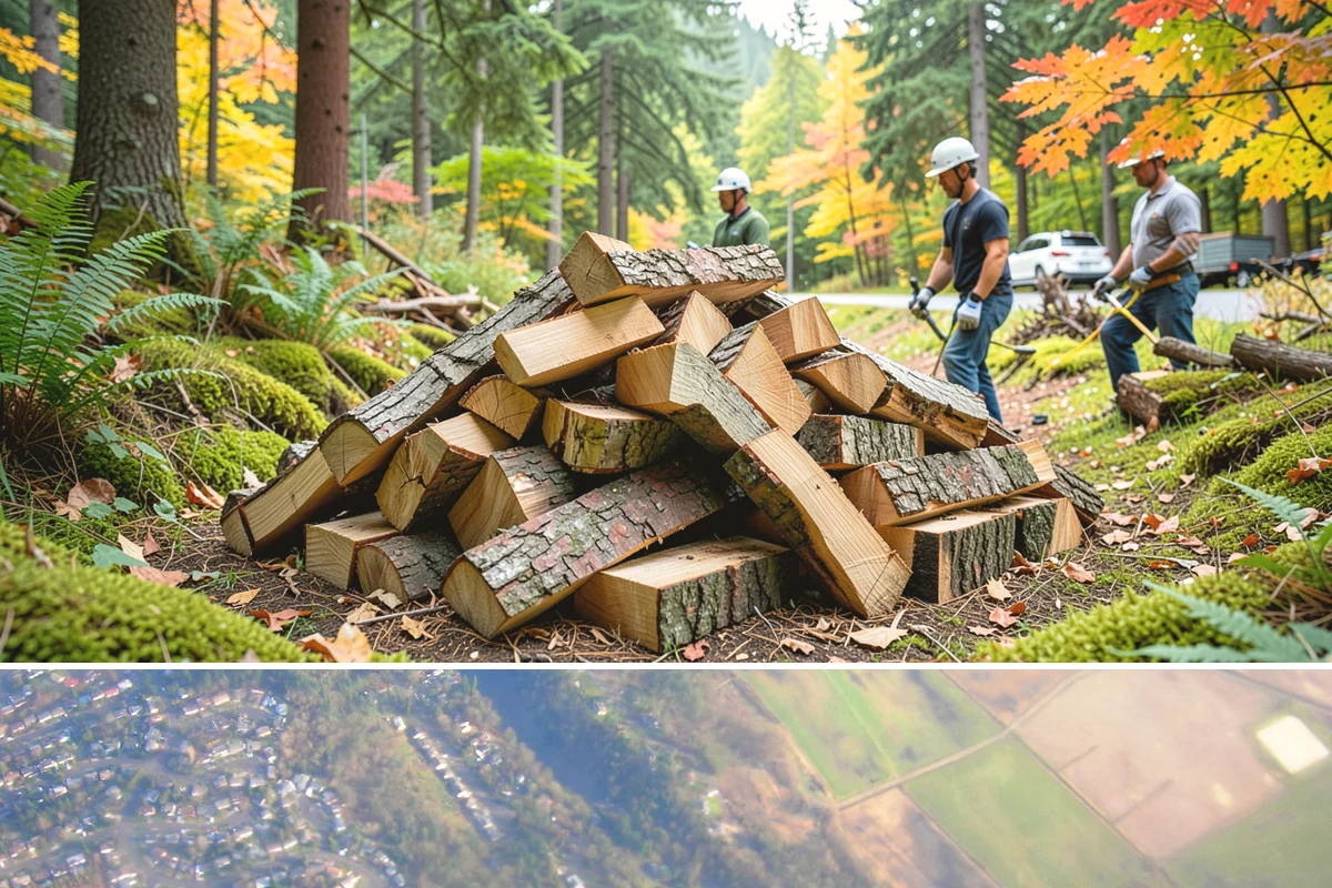 Customer Tree Processing in Algona, King County, WA - Processing before the dry summer months lets your wood season in time for winter burning.