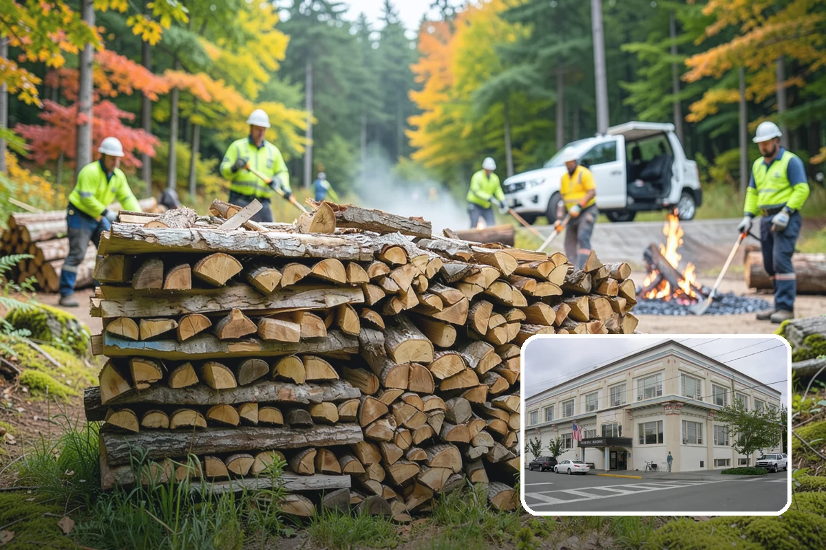 Customer Tree Processing in Anacortes, Skagit County, WA - No equipment rental or heavy lifting for you