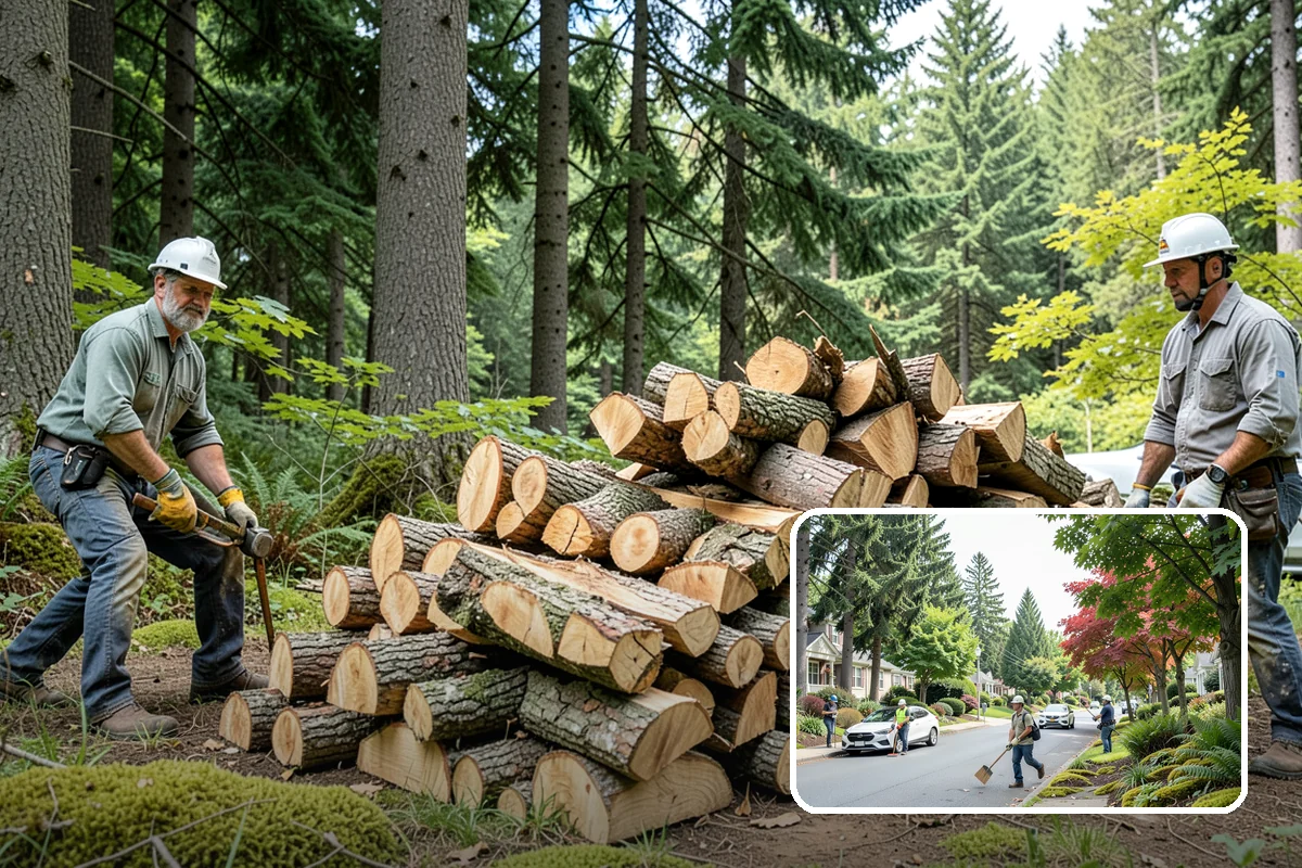 Customer Tree Processing in Beaux Arts Village, King County, WA - No equipment rental or heavy lifting for you