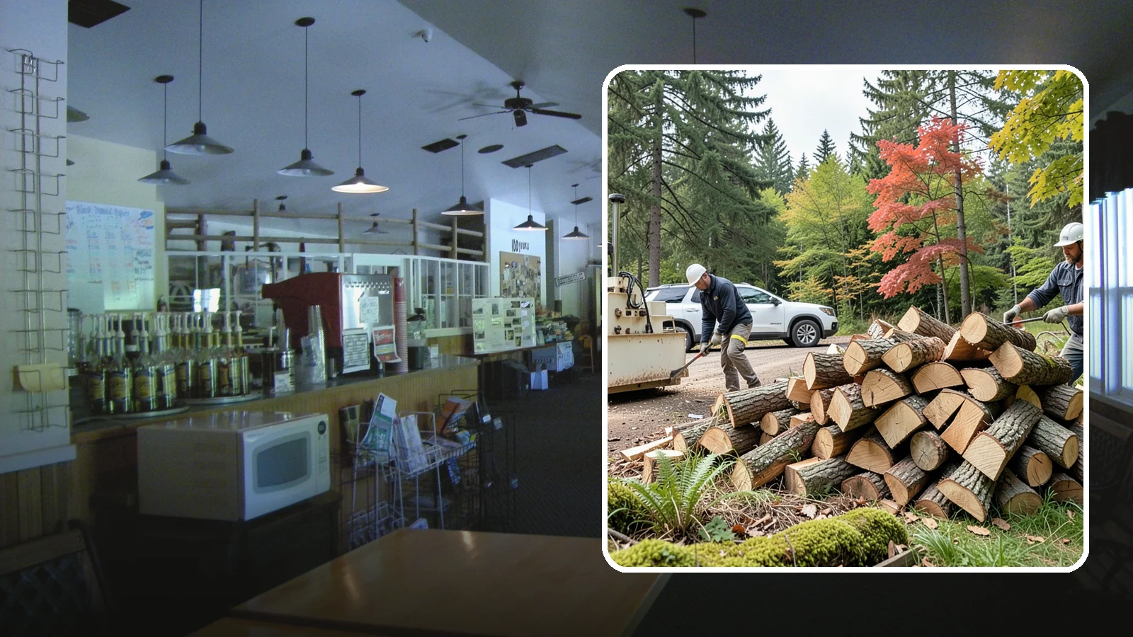 Customer Tree Processing in Black Diamond, King County, WA - We process trees and logs you already have into finished firewood on your property.
