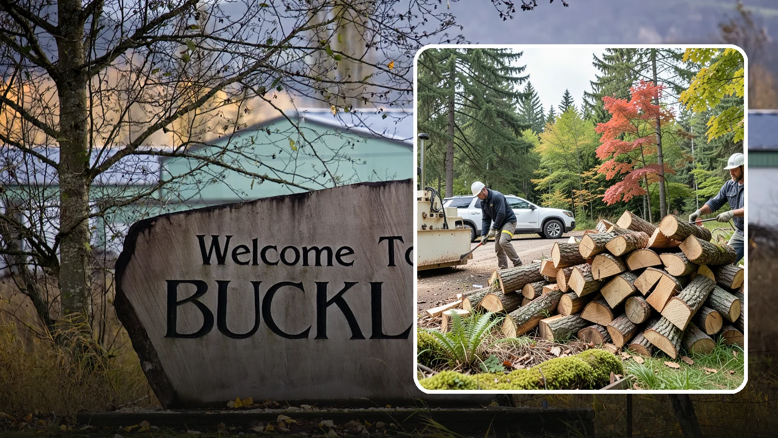 Customer Tree Processing in Buckley, Pierce County, WA - We process trees and logs you already have into finished firewood on your property.