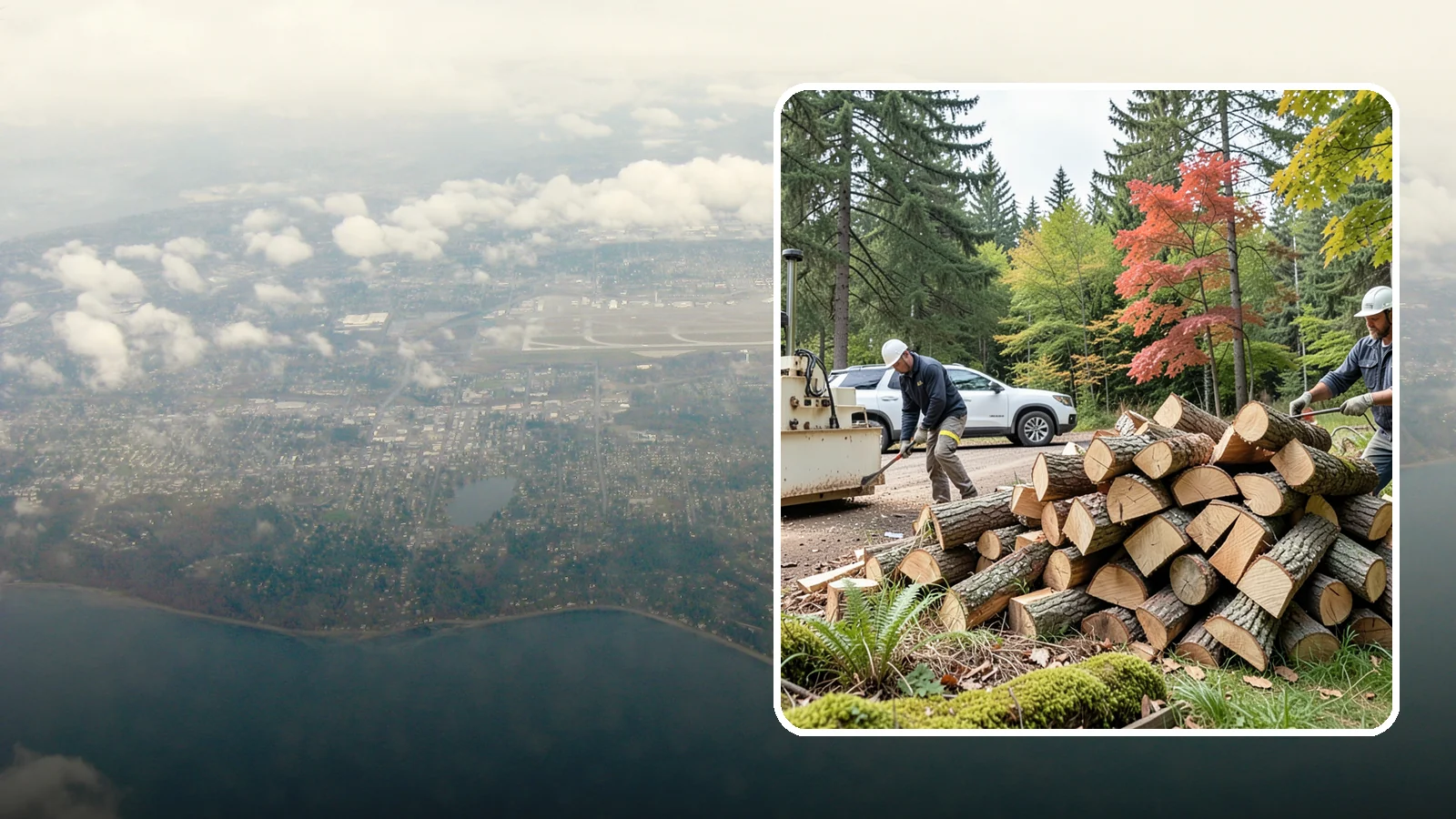 Customer Tree Processing in Burien, King County, WA - We process trees and logs you already have into finished firewood on your property.