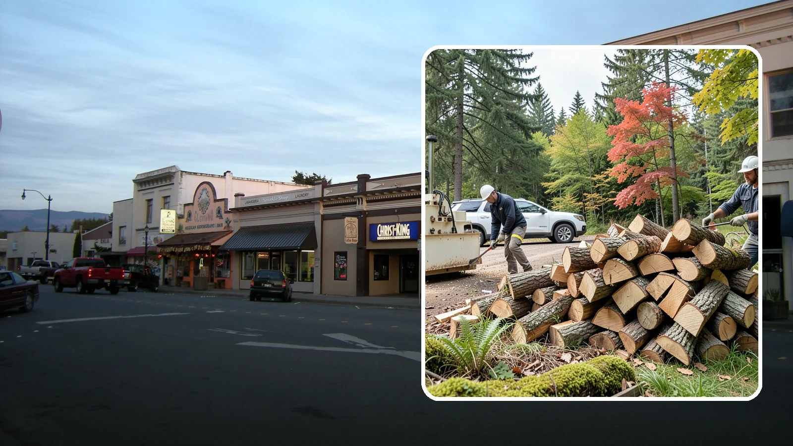 Customer Tree Processing in Burlington, Skagit County, WA - We process trees and logs you already have into finished firewood on your property.