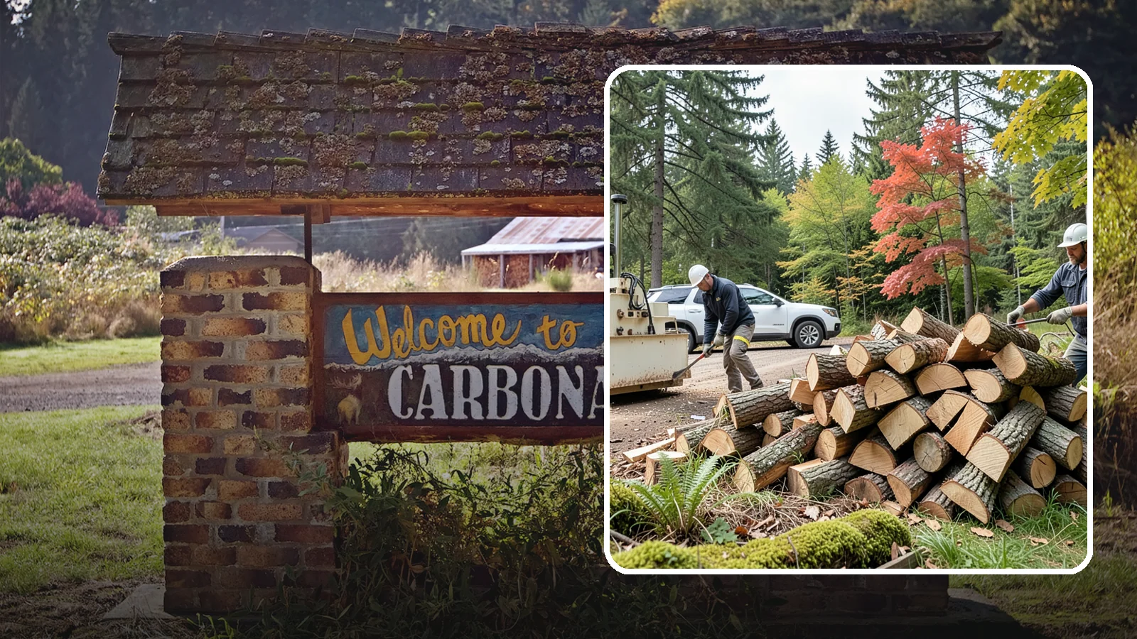 Customer Tree Processing in Carbonado, Pierce County, WA - We process trees and logs you already have into finished firewood on your property.