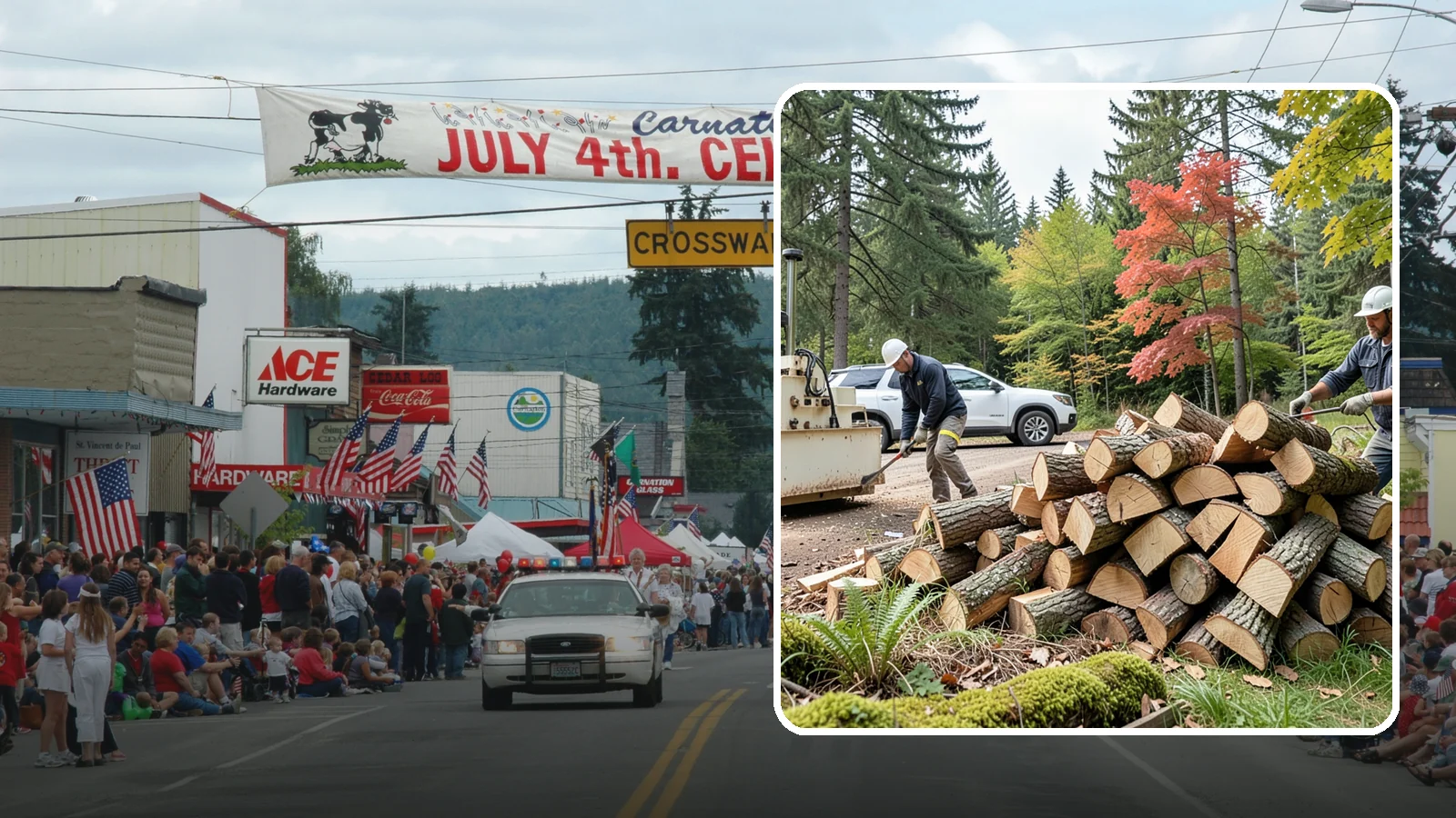 Customer Tree Processing in Carnation, King County, WA - We process trees and logs you already have into finished firewood on your property.