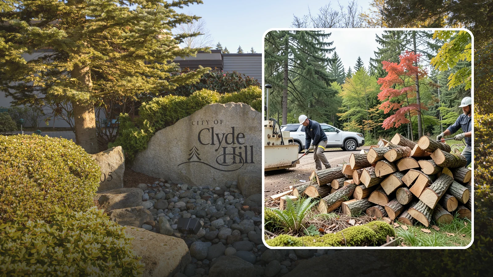 Customer Tree Processing in Clyde Hill, King County, WA - We process trees and logs you already have into finished firewood on your property.