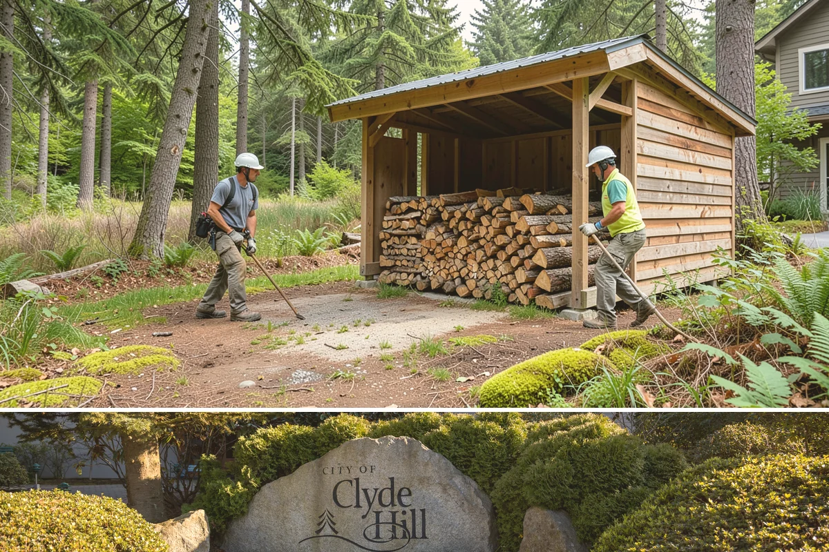 Customer Tree Processing in Clyde Hill, King County, WA - Processing before the dry summer months lets your wood season in time for winter burning.