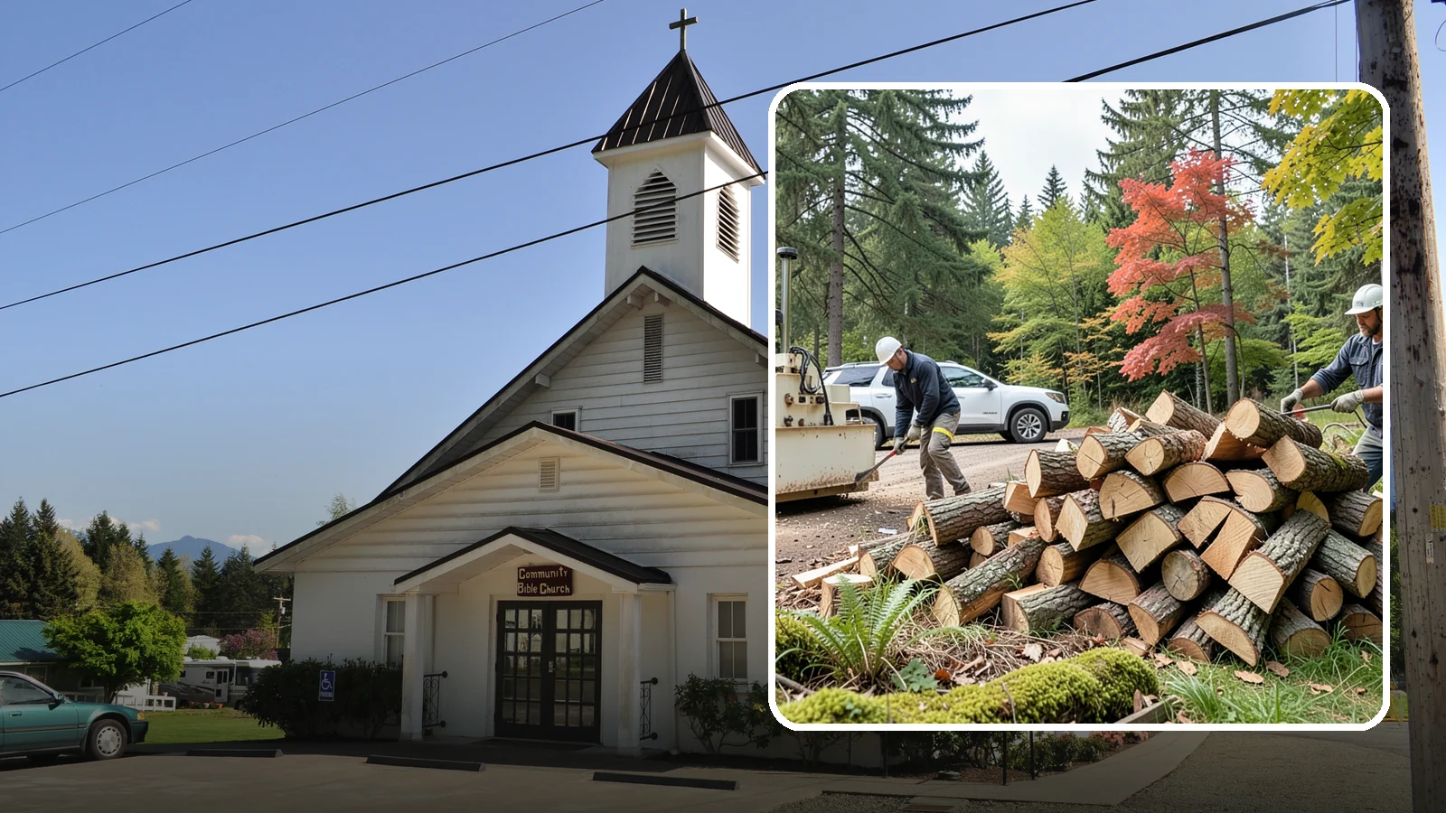 Customer Tree Processing in Concrete, Skagit County, WA - We process trees and logs you already have into finished firewood on your property.