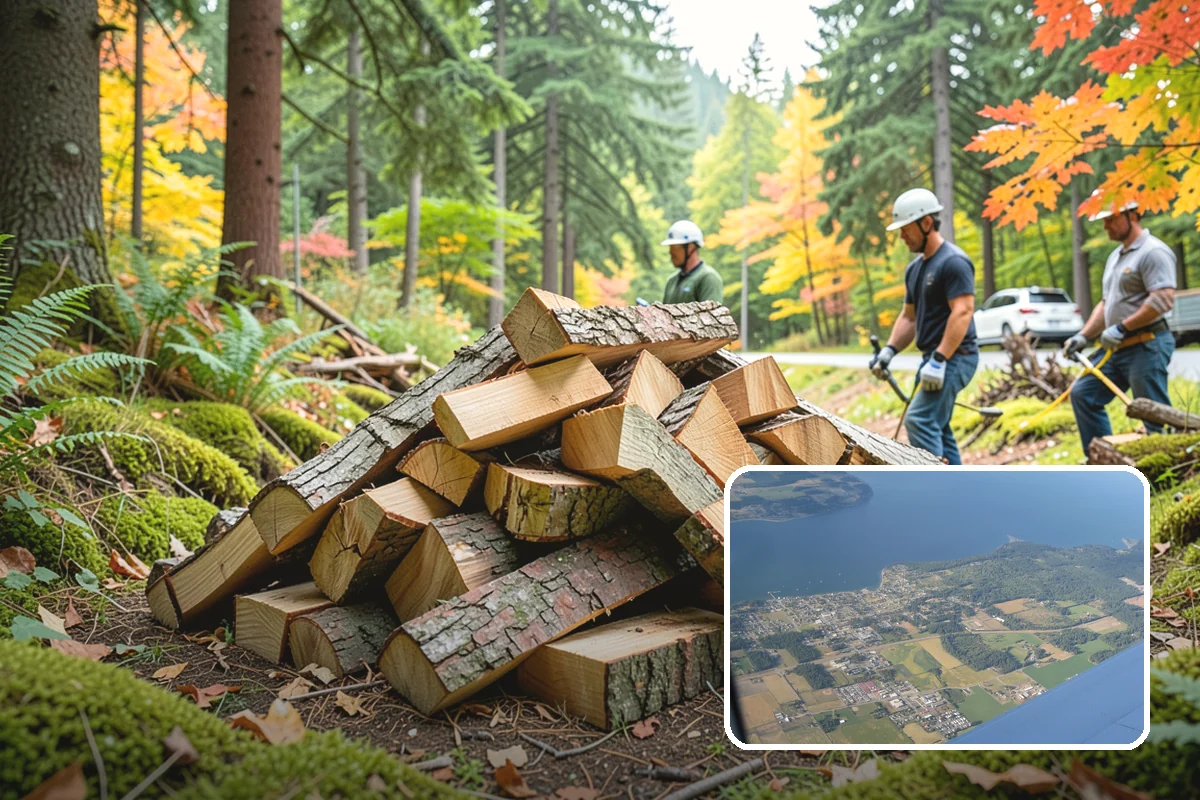 Customer Tree Processing in Coupeville, Island County, WA - No equipment rental or heavy lifting for you