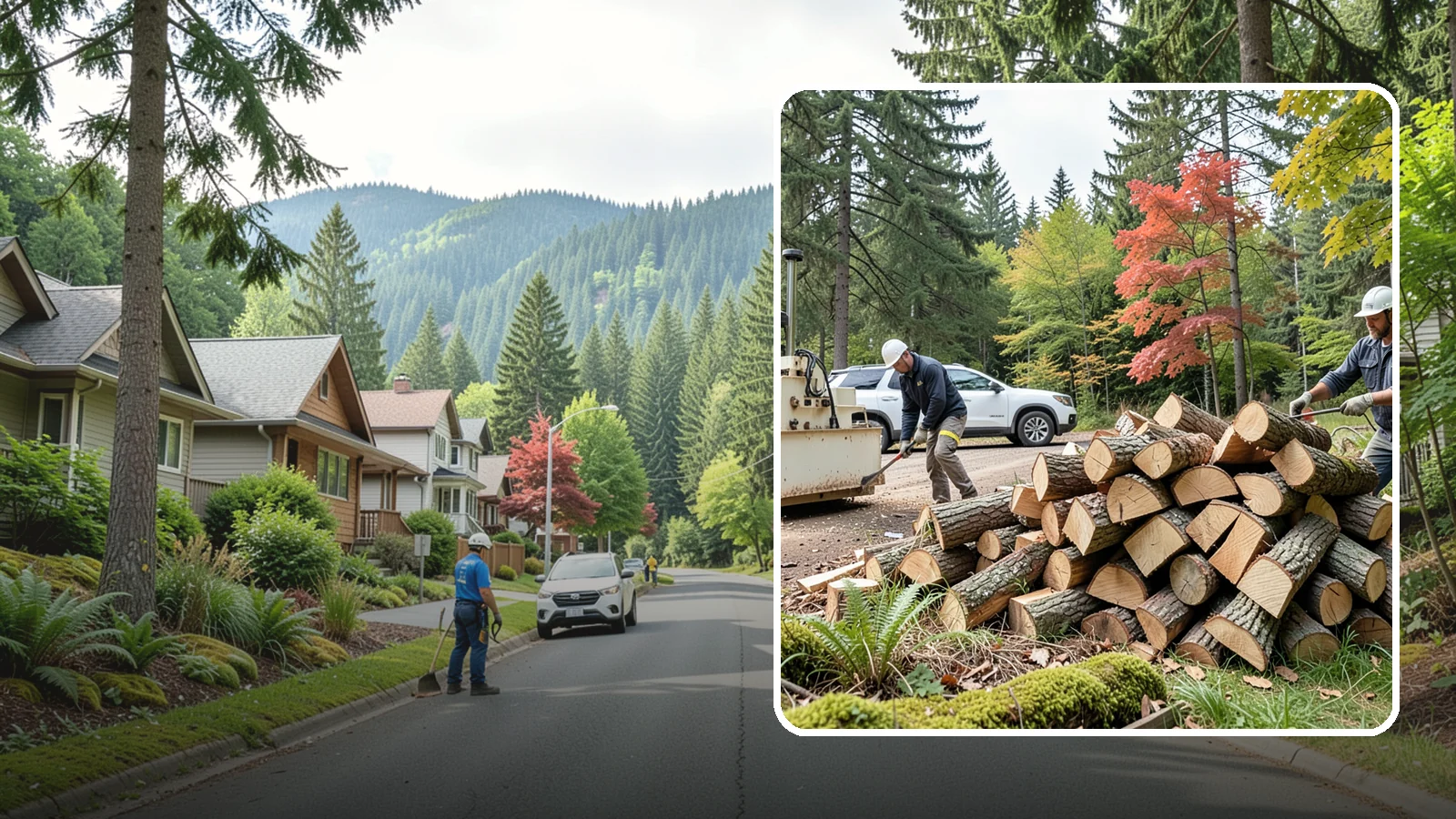 Customer Tree Processing in Darrington, WA - We process trees and logs you already have into finished firewood on your property.